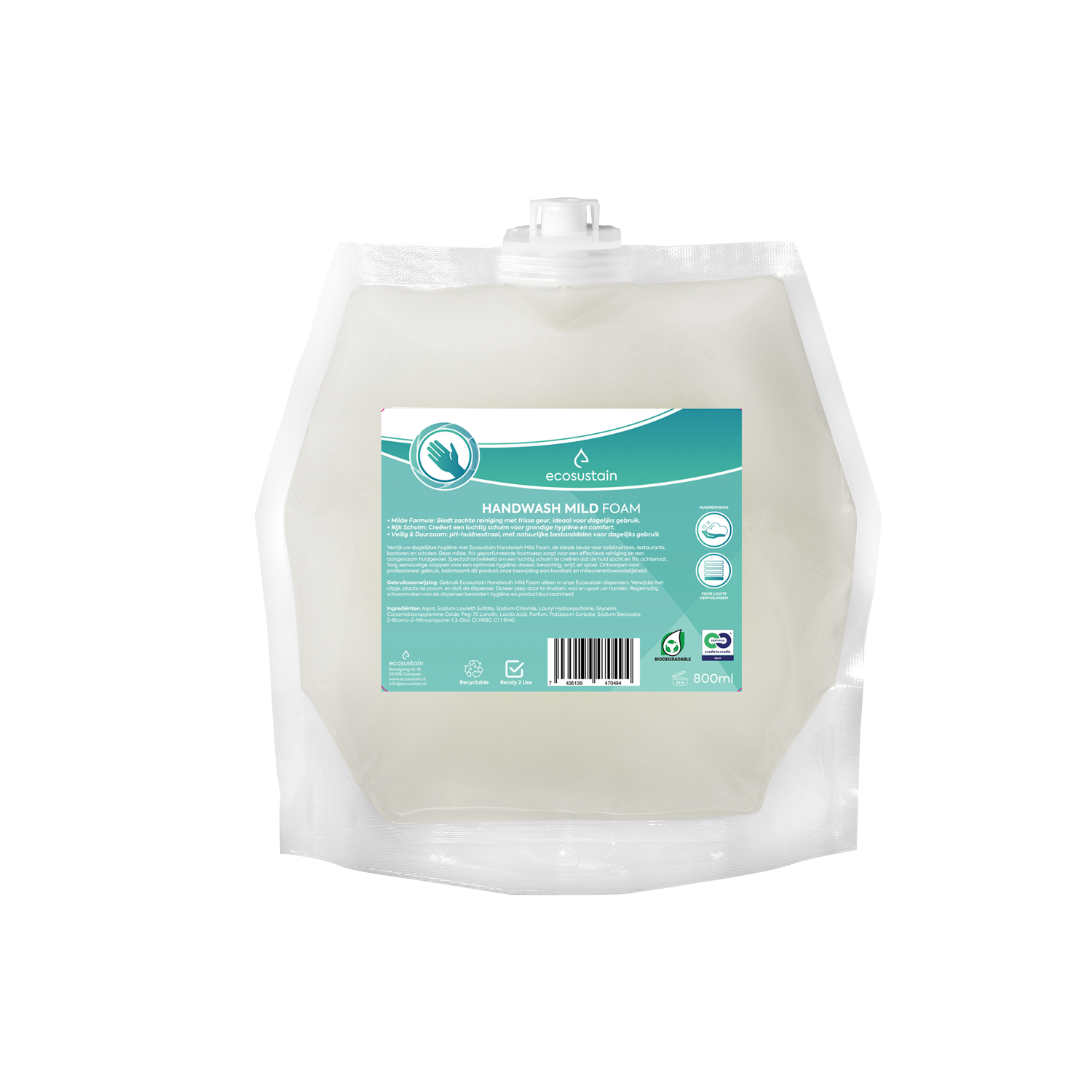 EcoSustain REVIVE Handfoam Mild Fresh — 800 ml pouch — 800ml