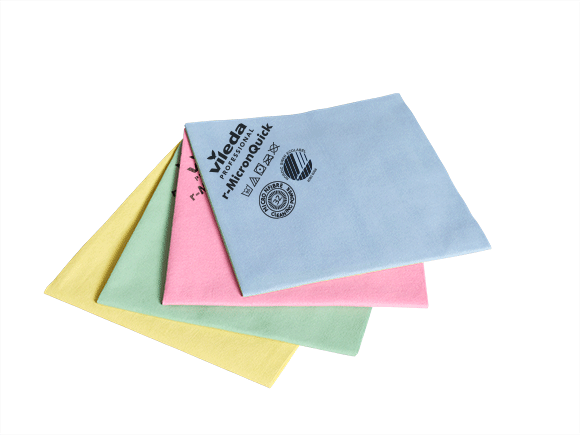 Vileda Professional r-MicronQuick — blauw · 40 x 38 · Pak (5 stuks)